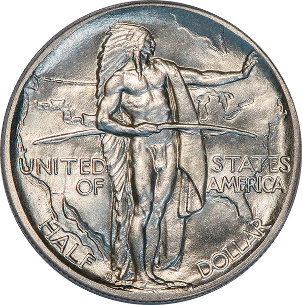 (9353) 1939-D 50C PCGS MS65 Gold CAC Oregon obverse
