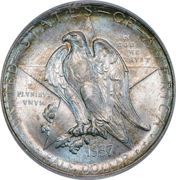 (9391) 1937-D 50C PCGS MS66 Gold CAC Texas