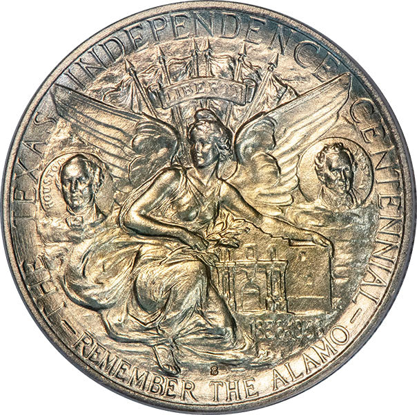 (9396) 1938-S 50C PCGS MS63 CAC Texas reverse
