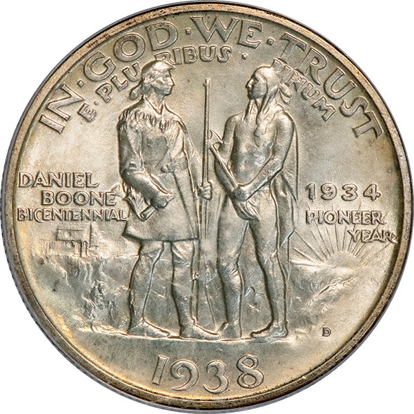 (9275) 1938-D 50C PCGS MS65 CAC Boone reverse