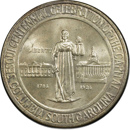 (9291) 1936 50C PCGS MS67 CAC Columbia obverse