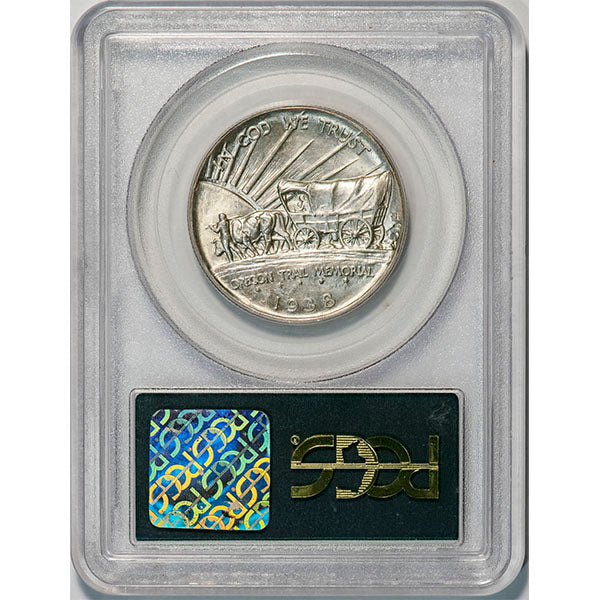 (9349) 1938-D 50C PCGS MS65 Oregon Gold CAC reverse slab