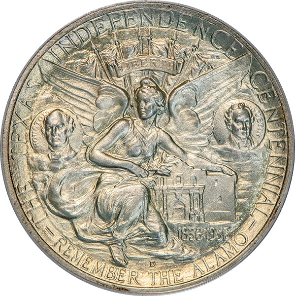(9391) 1937-D 50C PCGS MS64 CAC Texas reverse