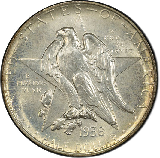 (9394) 1938 50C PCGS MS67 CAC Texas obverse