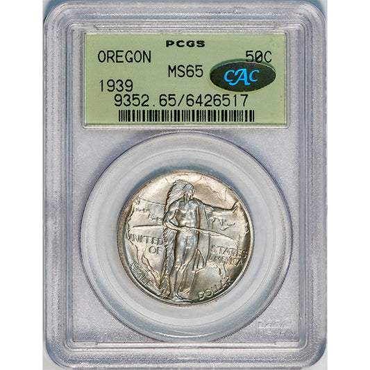 SET OF 3 1939 PDS Oregon PCGS 64&65 Gold CAC Lot