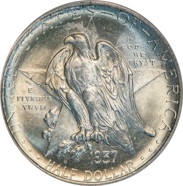 (9392) 1937-S 50C PCGS MS65 CAC Texas obverse