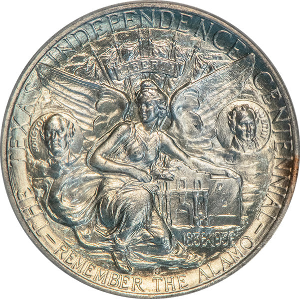 (9392) 1937-S 50C PCGS MS65 CAC Texas reverse
