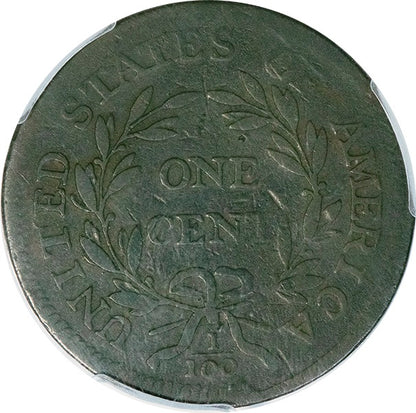 1796 1C Draped, Reverse of 1795 S-98, R.5 PCGS VG10 reverse