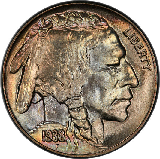 (3985) 1938-D/S 5C PCGS MS67+ CAC Buffalo obverse