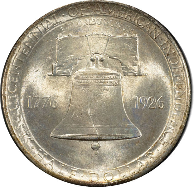 (9374) 1926 50C PCGS MS65+ CAC Sesquicentennial reverse