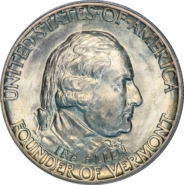 (9401) 1927 50C PCGS MS65 CAC Vermont obverse