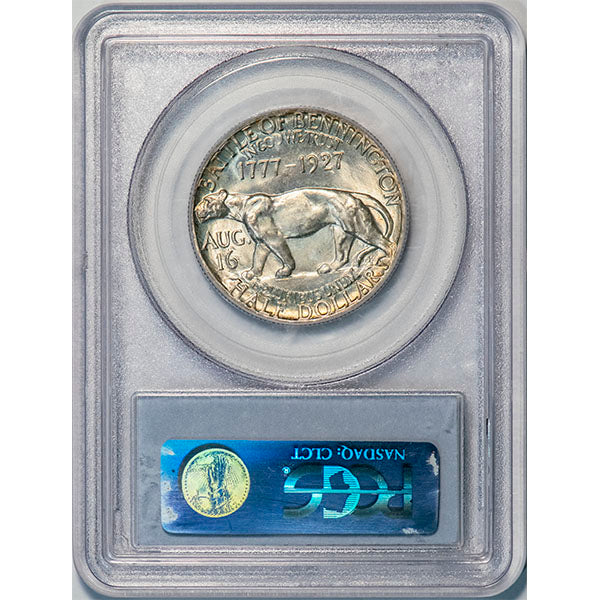 (9401) 1927 50C PCGS MS65 CAC Vermont reverse slab