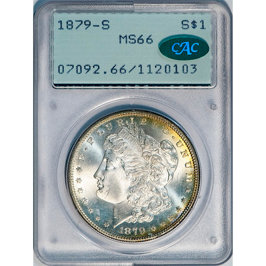 (7092) 1879-S $1 PCGS MS66 CAC Morgan slab