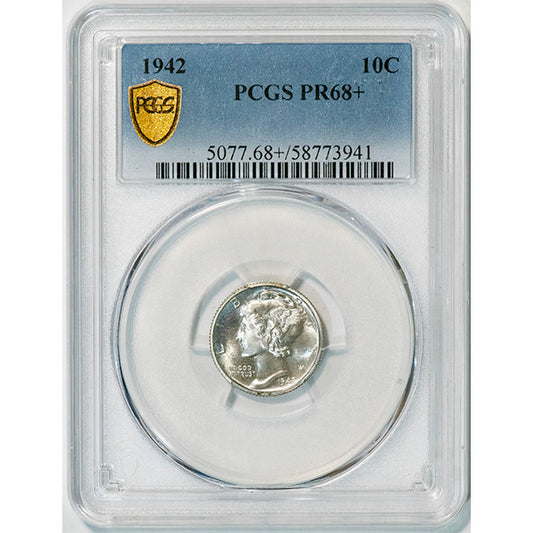 (5077) 1942 10C PCGS PR68+