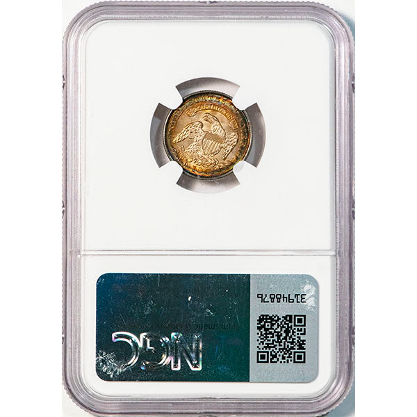 (4522) 1833 10C NGC MS66 Bust Dime reverse slab