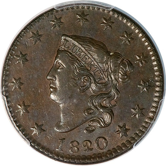 1820/19 1C N-1 R.1 PCGS AU55 obverse