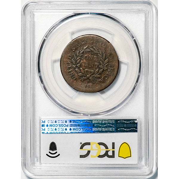 (1365) 1793 1C PCGS VG10 Wreath Cent reverse slab