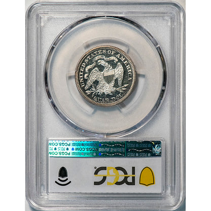 (5490) 1870 25C PCGS PR62CAM CAC reverse slab
