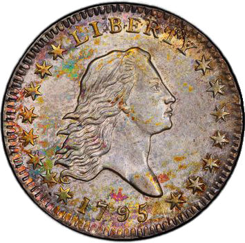 1795 50C O-102A, T-26, R.6 PCGS MS62+ CAC obverse