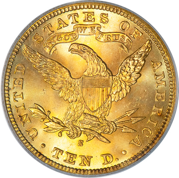 1903-S $10 PCGS MS64 CAC Old Holder reverse