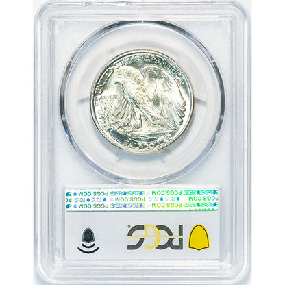 1945 50C PCGS MS67 Walking Liberty Half Dollar reverse slab