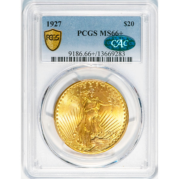 1927 $20 PCGS MS66+ CAC slab