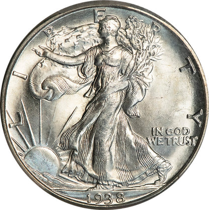 (6605) 1938-D 50C PCGS MS66 CAC Walker obverse