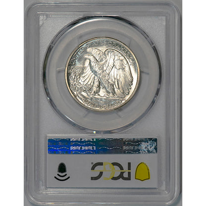 (6605) 1938-D 50C PCGS MS66 CAC Walker reverse slab