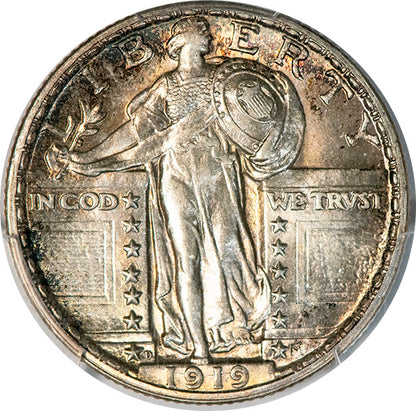 1919-D Standing Liberty Quarter obverse