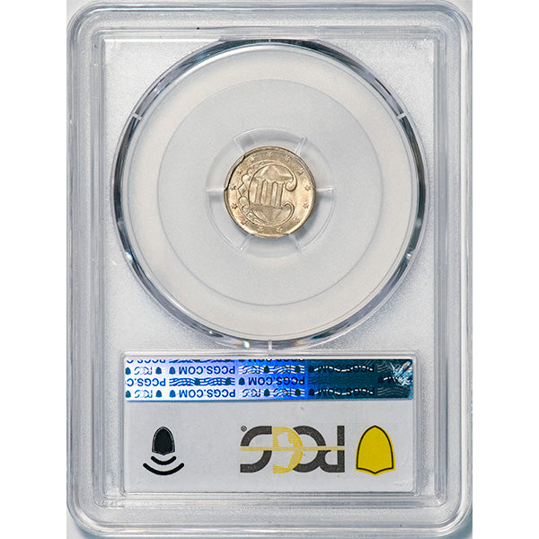 (3666) 1852 3CS PCGS MS65 CAC Three Cent Silver reverse slab