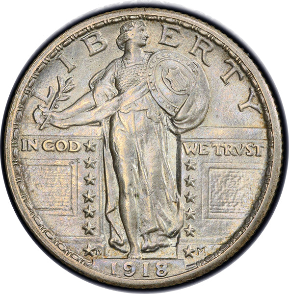 1918-D Standing Liberty Quarter obverse 