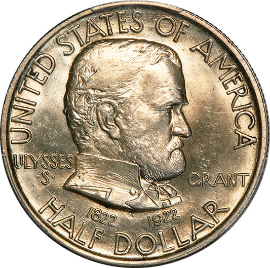 (9306) 1922 50C PCGS MS65 Grant obverse