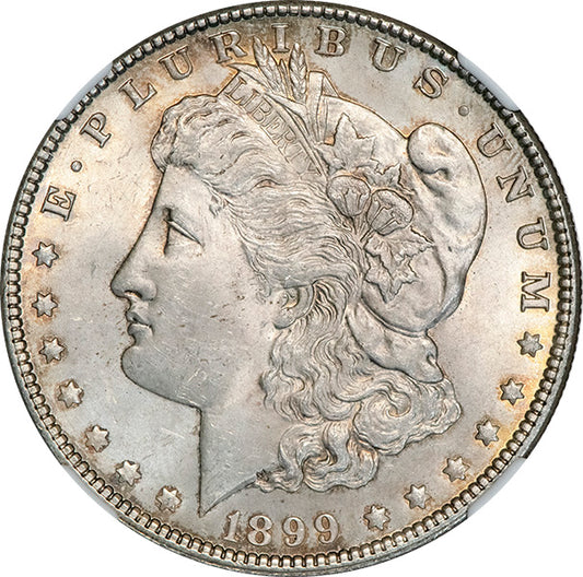 (7258) 1899 $1 NGC MS64 CAC Morgan obverse