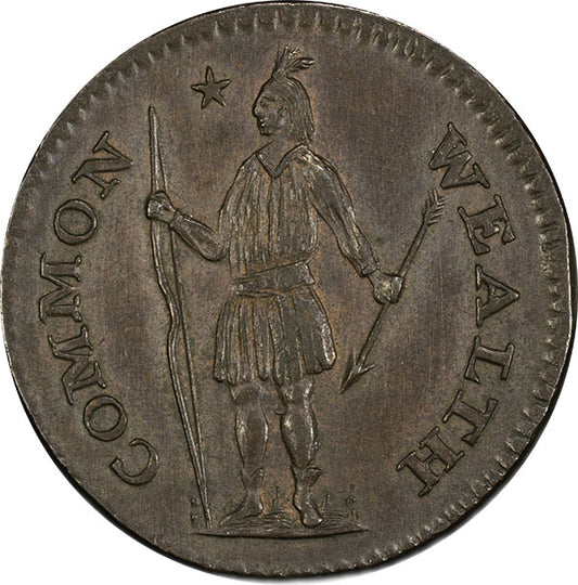 (0296) 1787 1/2C PCGS Massachusetts AU58BN