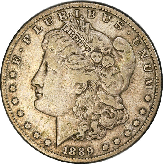 (7190) 1889-CC $1 PCGS VF20 CAC Morgan obverse