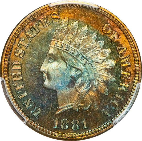 (2330) 1881 1C PCGS PR66BN Indian obverse