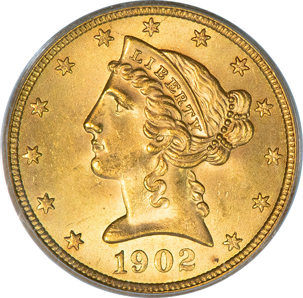 1902-S $5 PCGS MS64 CAC Old Holder obverse