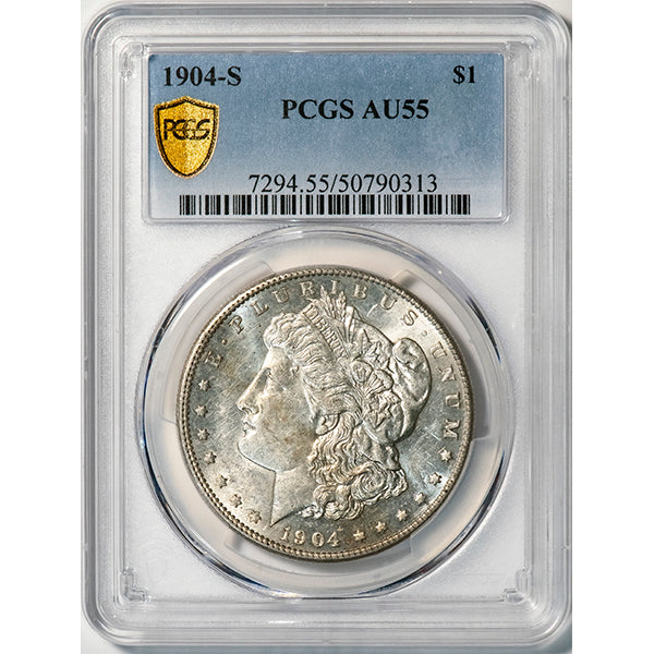 1904-S $1 PCGS AU55 Morgan slab