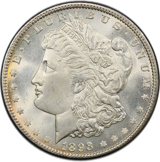 (7220) 1893 $1 PCGS MS65 Morgan obverse