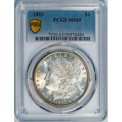 (7220) 1893 $1 PCGS MS65 Morgan slab