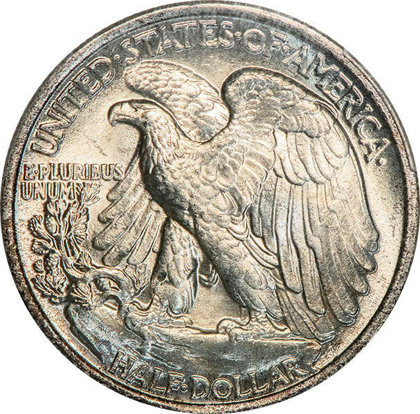 (6601) 1937 50C PCGS MS66+ CAC Walker reverse
