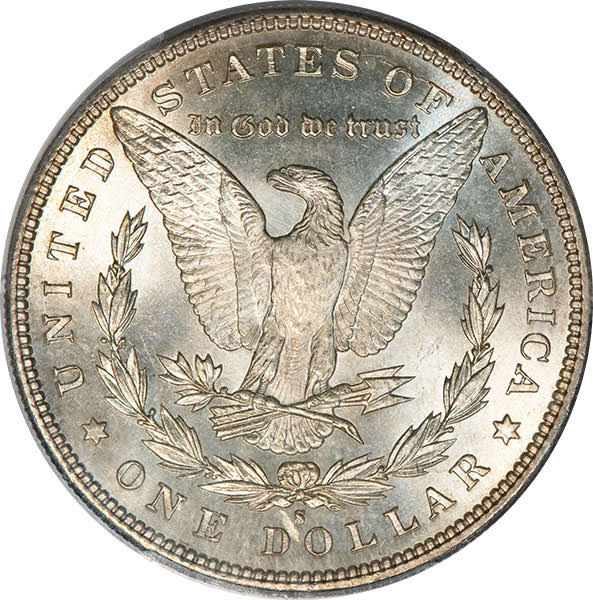 1892-S Morgan Silver Dollar reverse