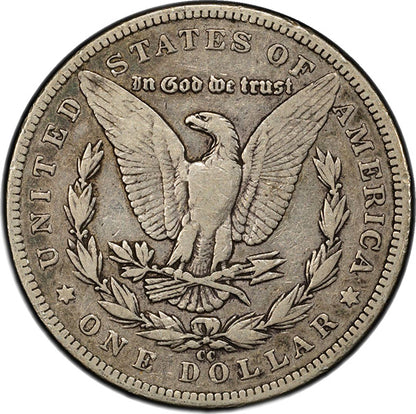 (7190) 1889-CC $1 PCGS F15 CAC Morgan reverse