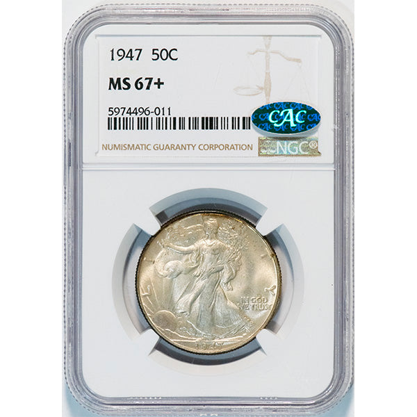 1947 Walking Liberty Half slab