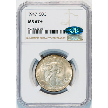 1947 Walking Liberty Half slab