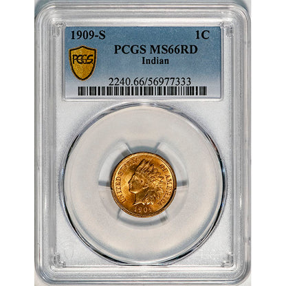 (2240) 1909-S 1C PCGS MS66RD Indian slab