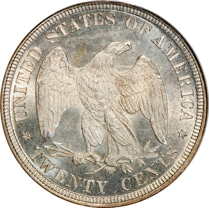 (5296) 1875 20C NGC MS67 Seated Liberty reverse