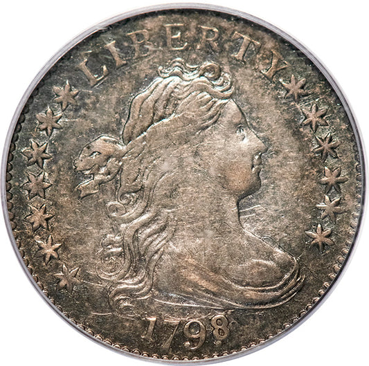 1798/7 10C 13 Stars Reverse PCGS XF45 CAC obverse