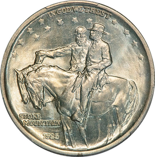 (9378) 1925 50C PCGS MS67 Stone Mountain obverse