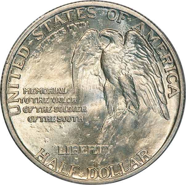 (9378) 1925 50C PCGS MS67 Stone Mountain reverse
